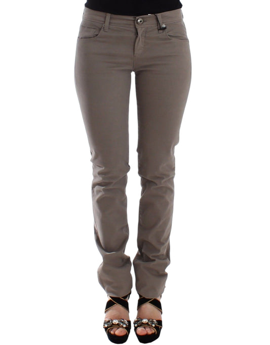 Ermanno Scervino Taupe Beige Slim Jeans Denim Pants Skinny $504.00 Ermanno Scervino Luzworld
