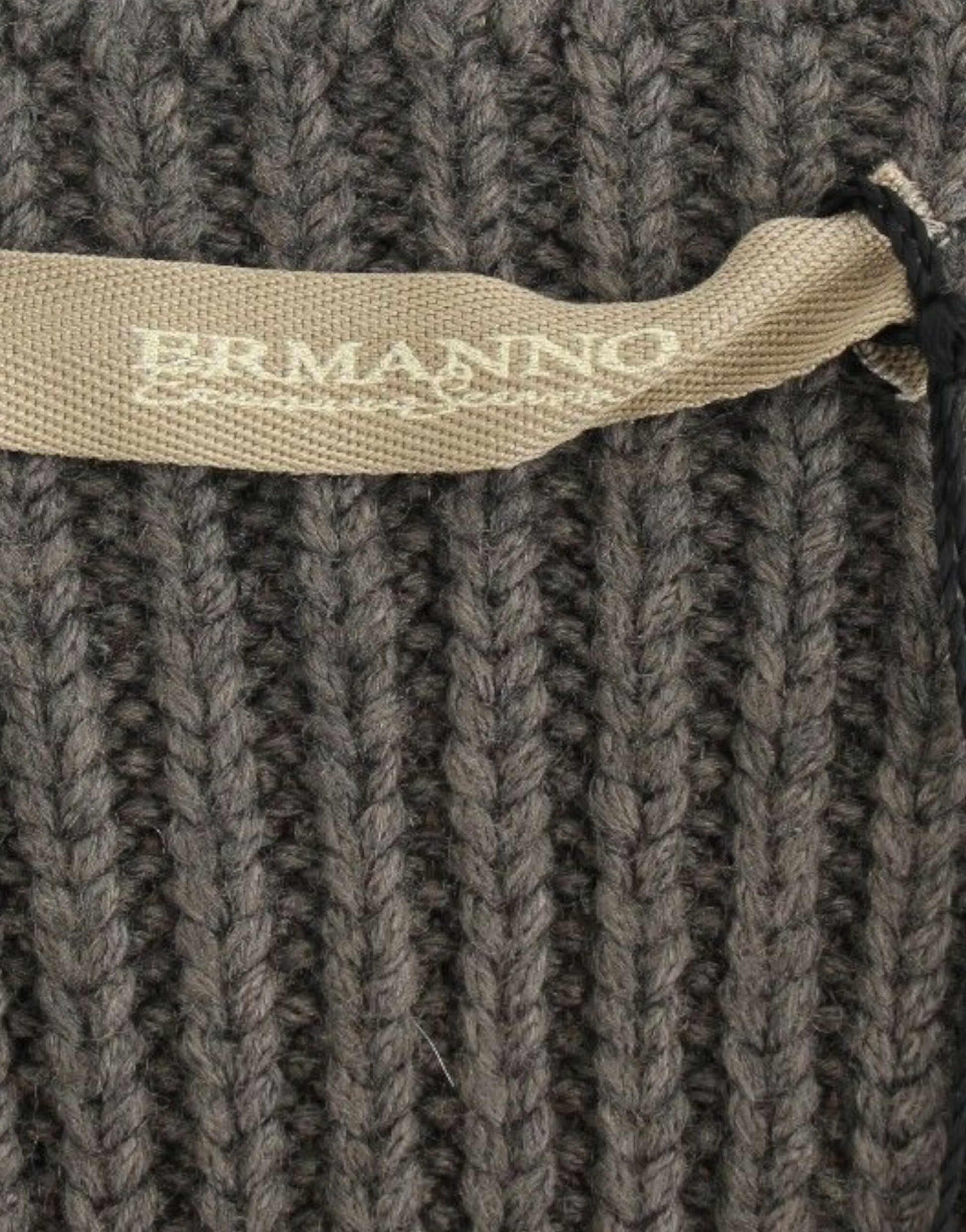 Ermanno Scervino Gray Knit Top Knitted Sweater Merino Wool $561.00 Ermanno Scervino Luzworld