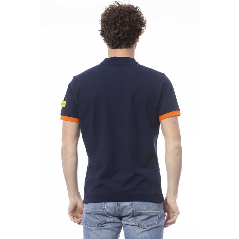 Invicta Blue Cotton Men Polo Shirt $153.00 Invicta Luzworld