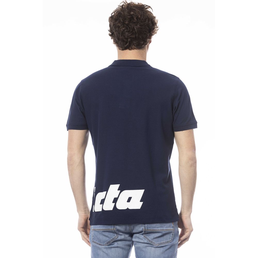 Invicta Blue Cotton Men Polo Shirt $150.00 Invicta Luzworld