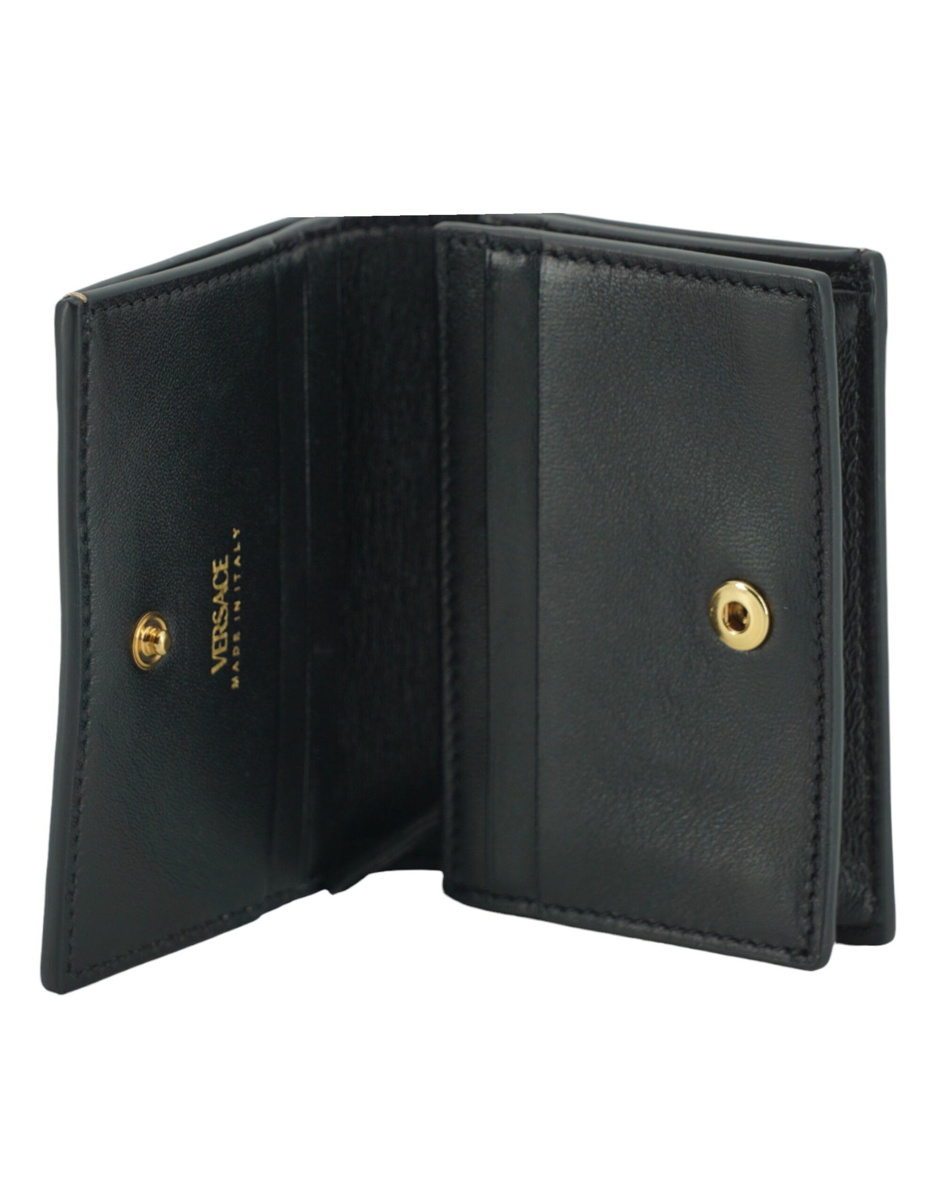 Versace Elegant Compact Leather Wallet in Brown $935.00 Versace Luzworld