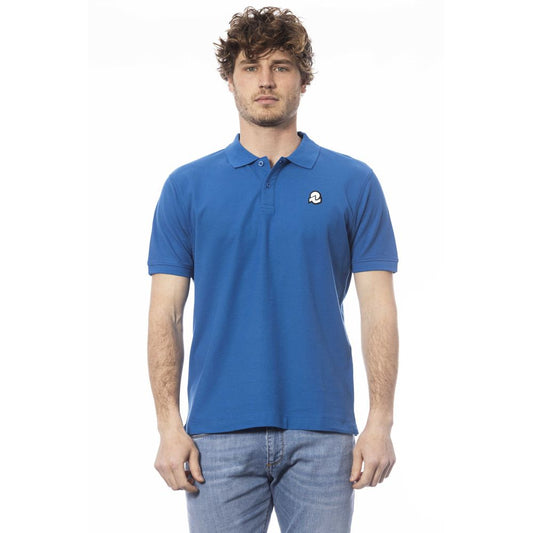 Invicta Blue Cotton Men Polo Shirt $150.00 Invicta Luzworld