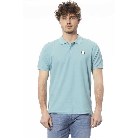 Invicta Light Blue Cotton Men Polo Shirt $150.00 Invicta Luzworld