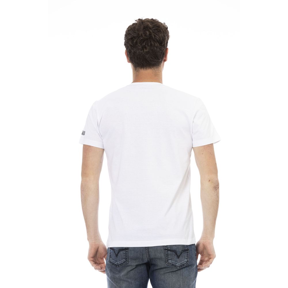 Trussardi Action White Cotton Men's T-Shirt $130.00 Trussardi Action Luzworld