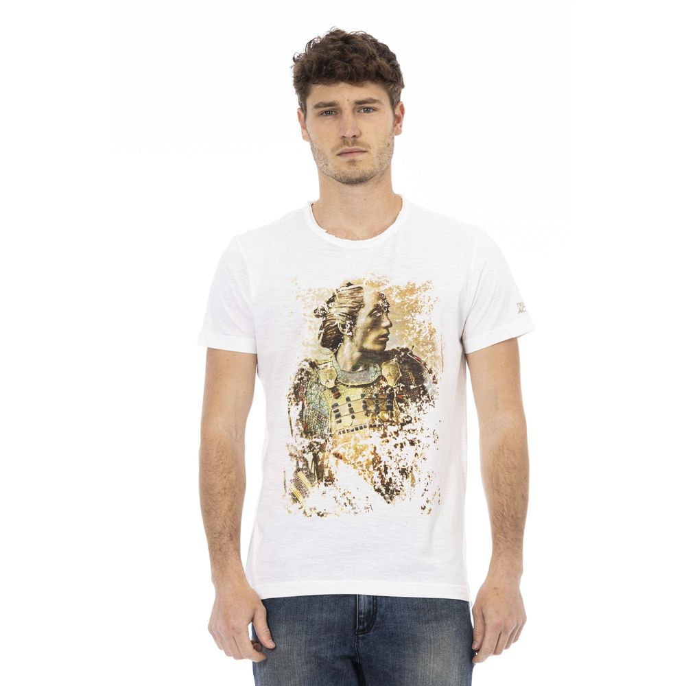 Trussardi Action White Cotton Men T-Shirt $130.00 Trussardi Action Luzworld