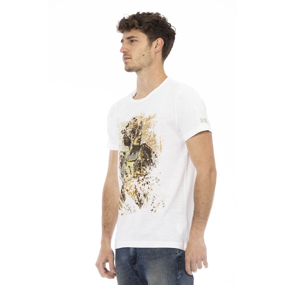 Trussardi Action White Cotton Men T-Shirt $130.00 Trussardi Action Luzworld