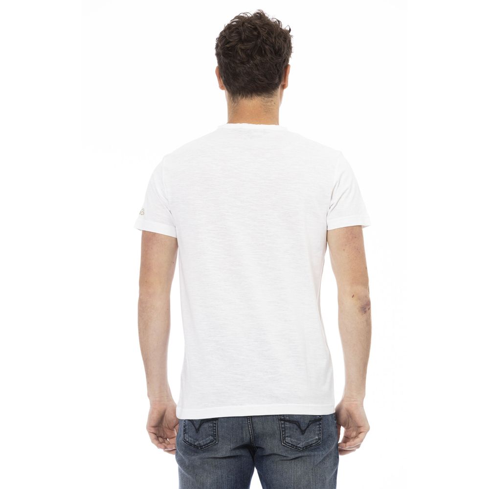 Trussardi Action White Cotton Men T-Shirt $130.00 Trussardi Action Luzworld