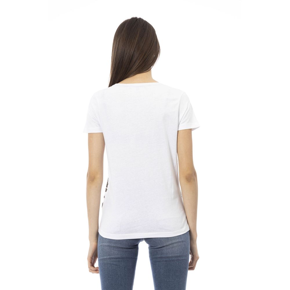 Trussardi Action White Cotton Women T-Shirt $131.00 Trussardi Action Luzworld