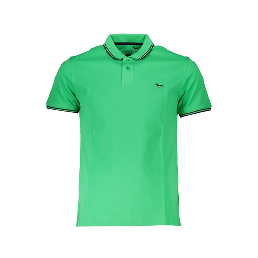 Harmont & Blaine Chic Green Cotton Polo with Contrast Detailing $195.00 Harmont & Blaine Luzworld