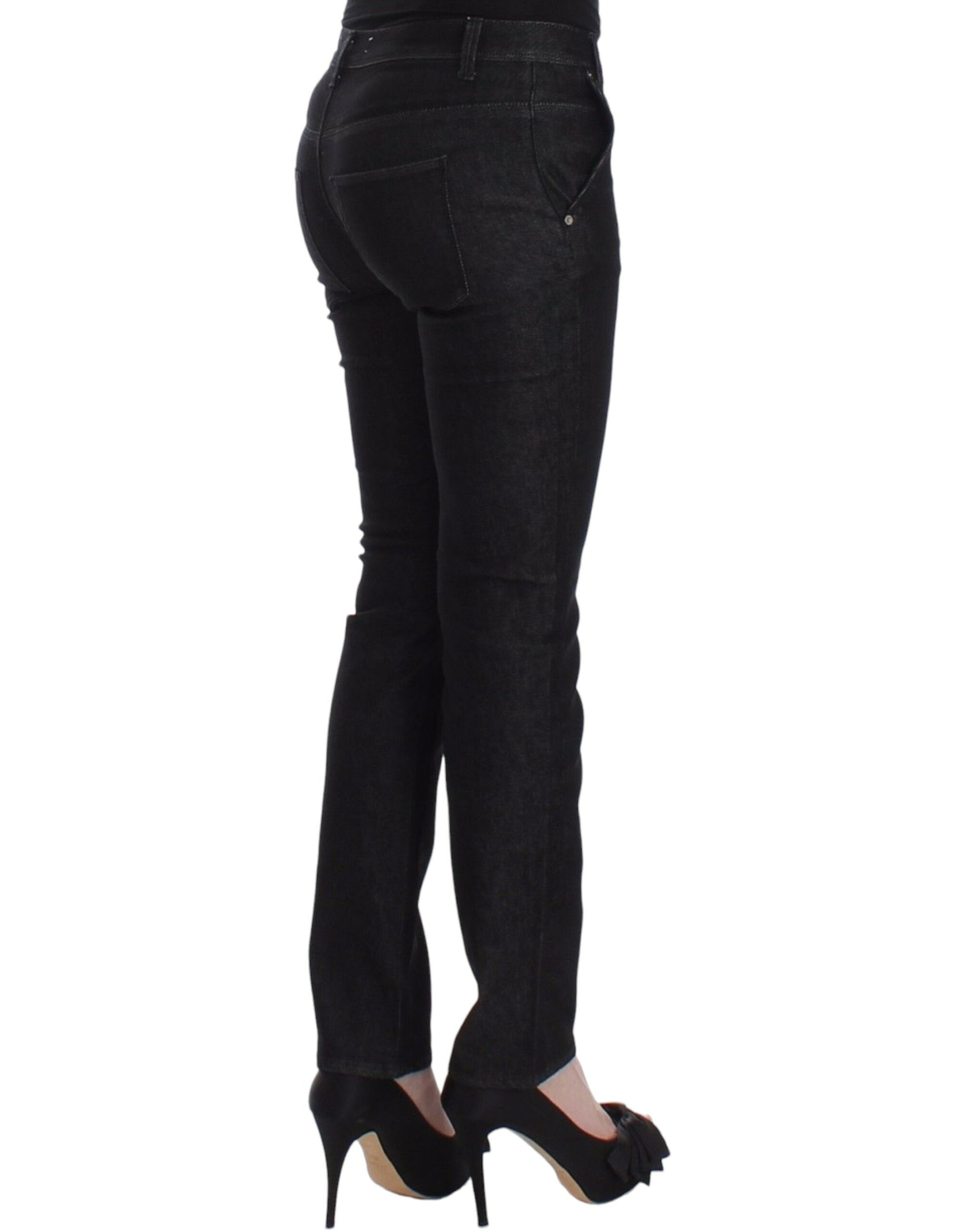 Ermanno Scervino Black Slim Jeans Denim Pants Skinny Leg Stretch $614.00 Ermanno Scervino Luzworld