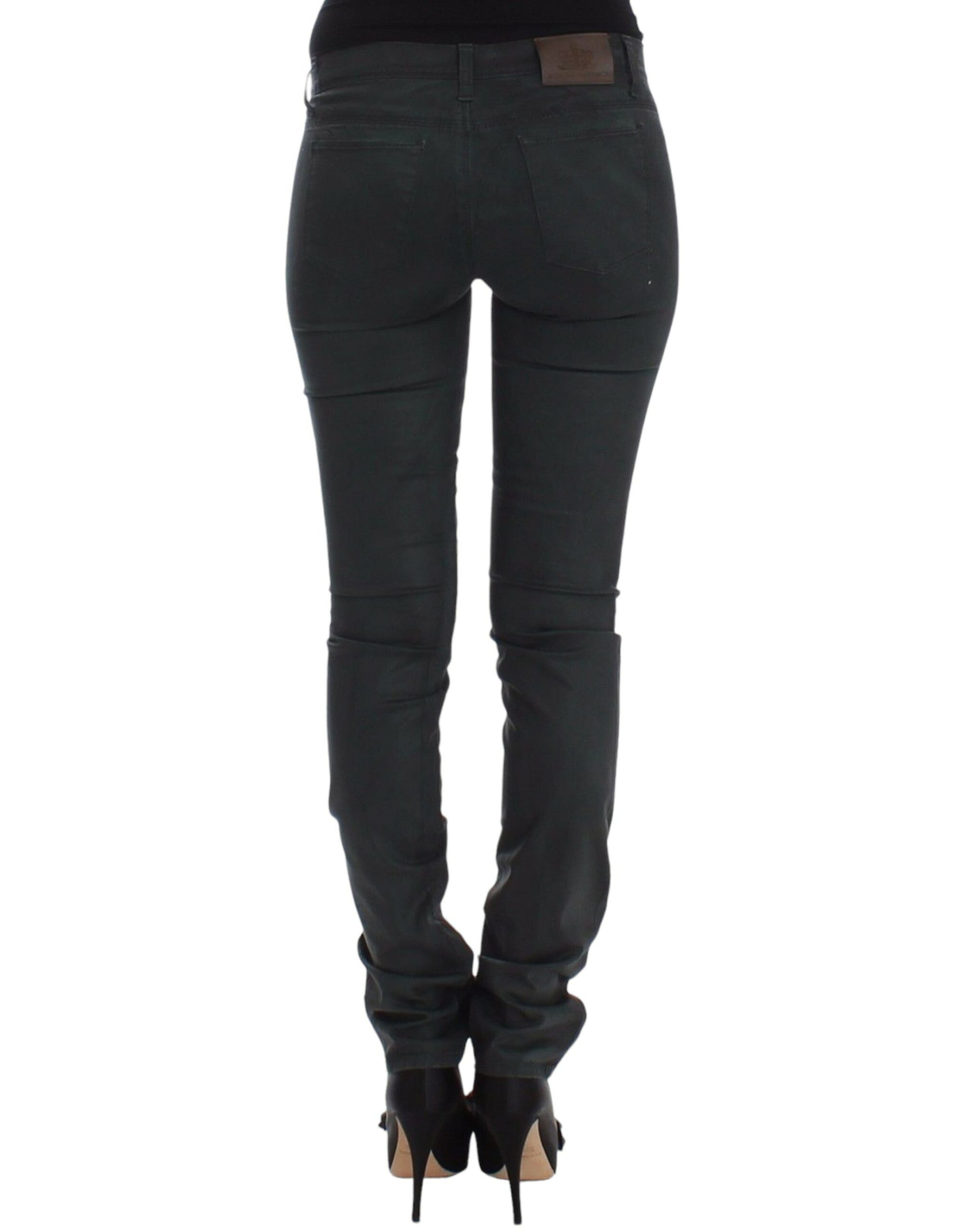Ermanno Scervino Green Slim Jeans Denim Pants Straight Leg Stretch $562.00 Ermanno Scervino Luzworld