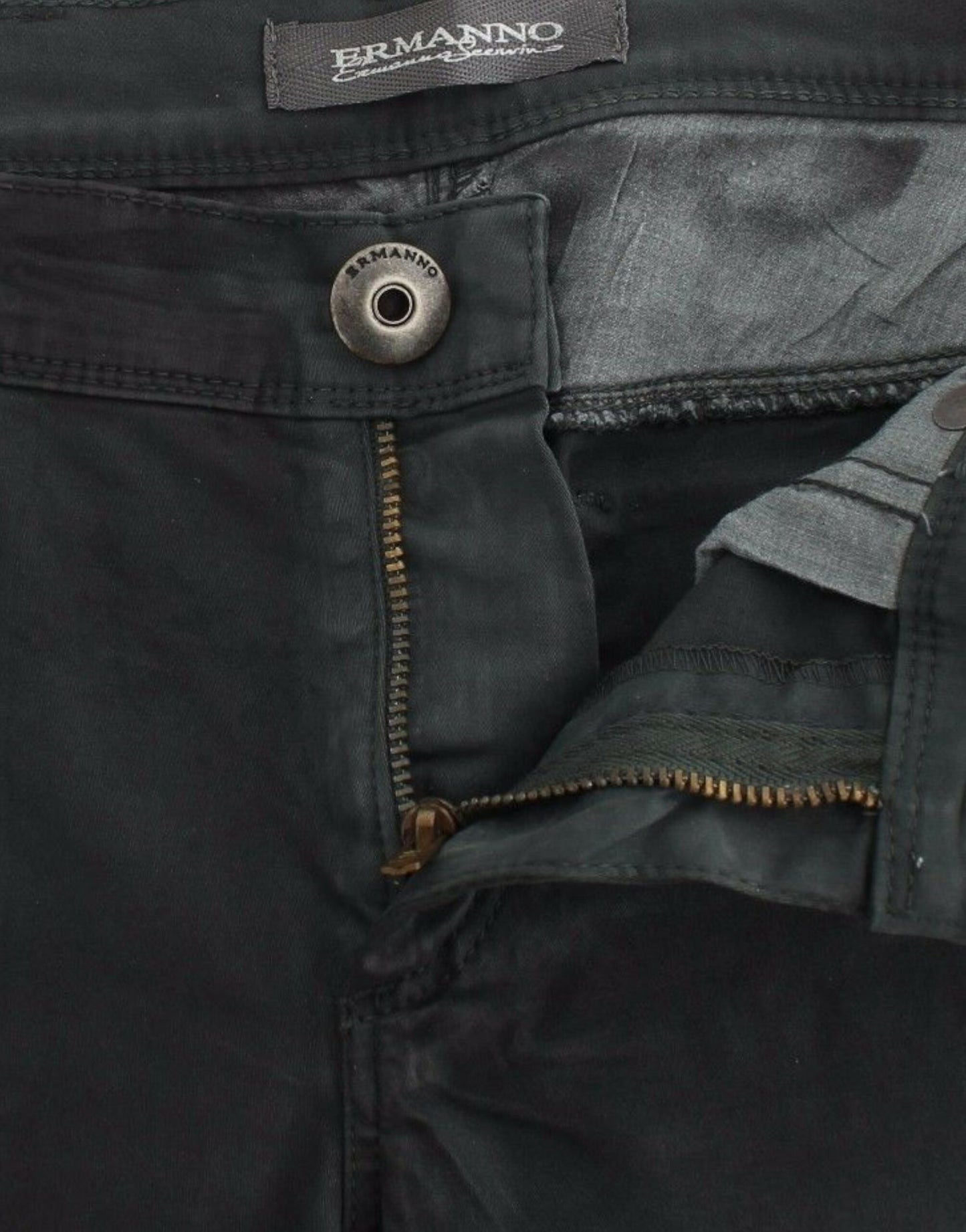 Ermanno Scervino Green Slim Jeans Denim Pants Straight Leg Stretch $562.00 Ermanno Scervino Luzworld