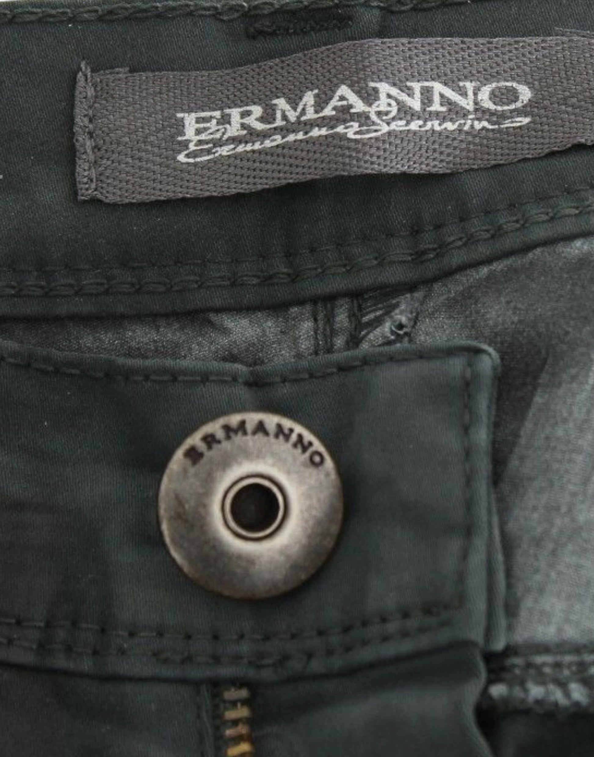 Ermanno Scervino Green Slim Jeans Denim Pants Straight Leg Stretch $562.00 Ermanno Scervino Luzworld
