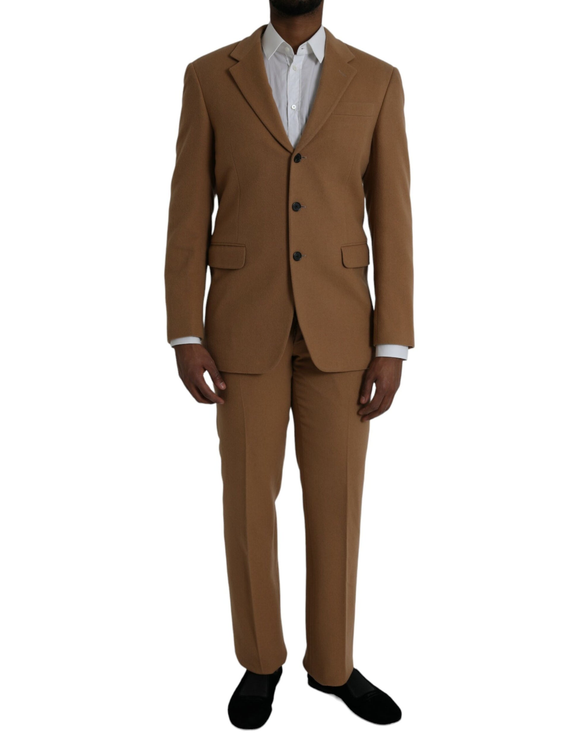 Prada Brown Cashmere 2 Piece Single Breasted Suit $16167.00 Prada Luzworld