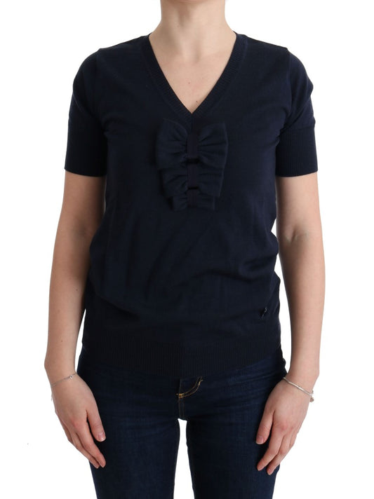 MARGHI LO' Blue 100% Lana Wool Blouse Top $473.00 MARGHI LO' Luzworld