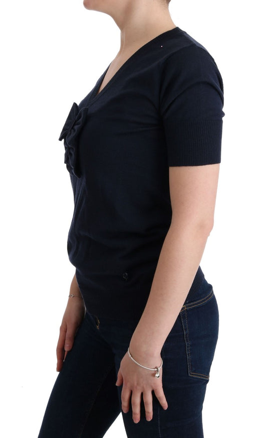 MARGHI LO' Blue 100% Lana Wool Blouse Top $473.00 MARGHI LO' Luzworld
