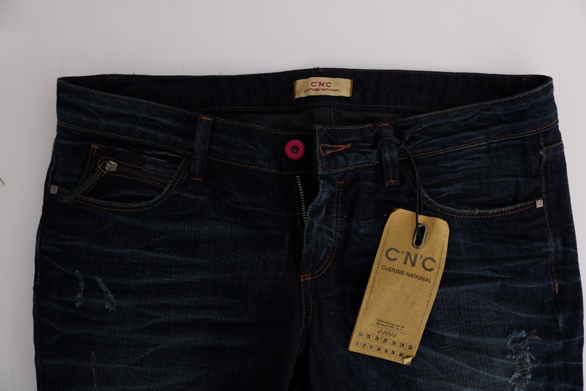 Costume National Blue Cotton Regular Fit Denim Jeans $525.00 Costume National Luzworld