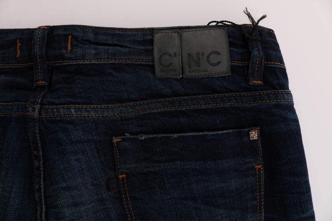 Costume National Blue Cotton Regular Fit Denim Jeans $525.00 Costume National Luzworld