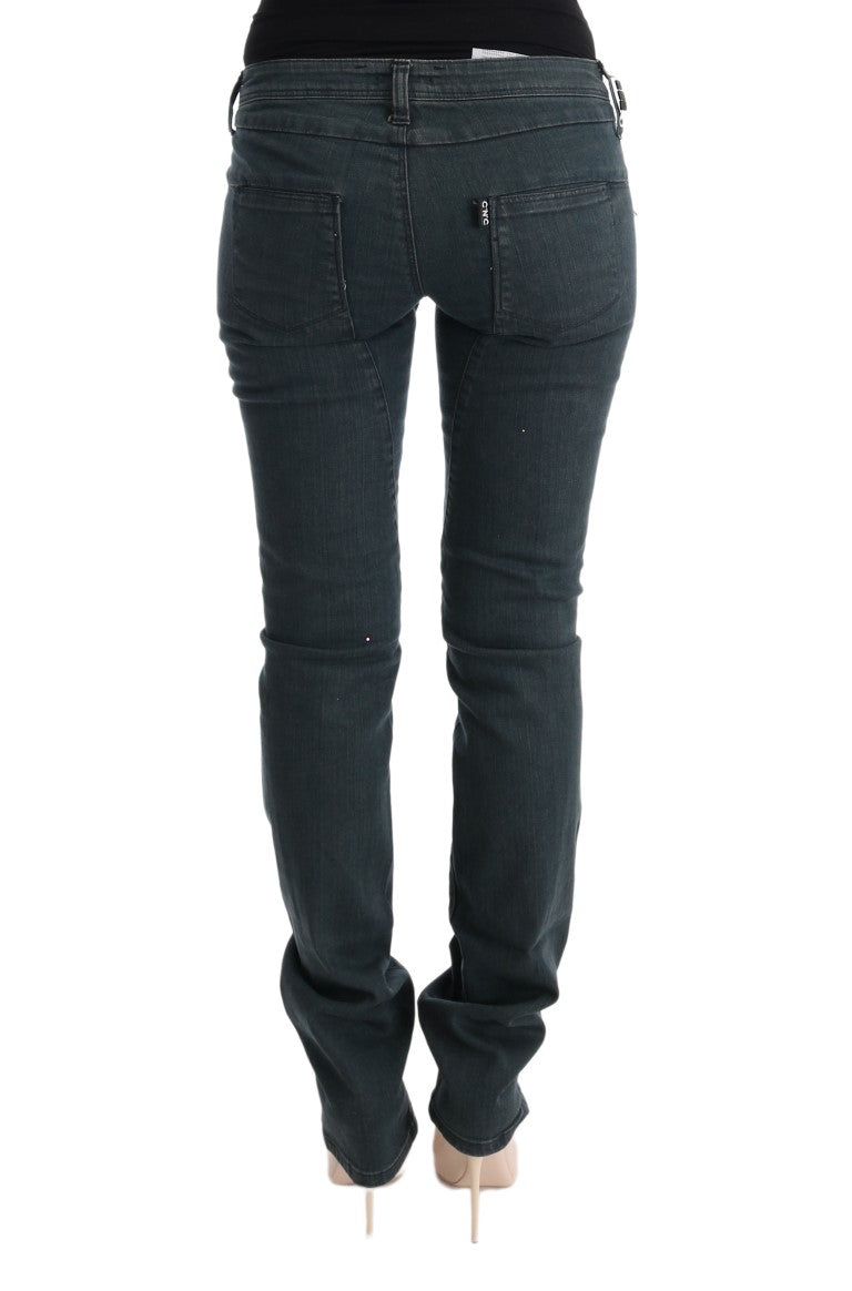 Costume National Gray Cotton Superslim Denim Jeans $525.00 Costume National Luzworld