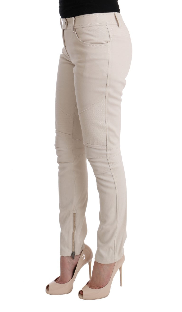 Ermanno Scervino White Slim Fit Casual Jeans $713.00 Ermanno Scervino Luzworld