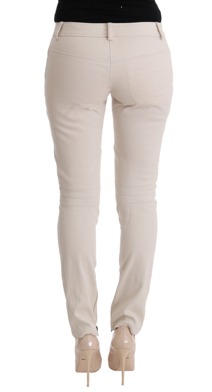 Ermanno Scervino White Slim Fit Casual Jeans $713.00 Ermanno Scervino Luzworld