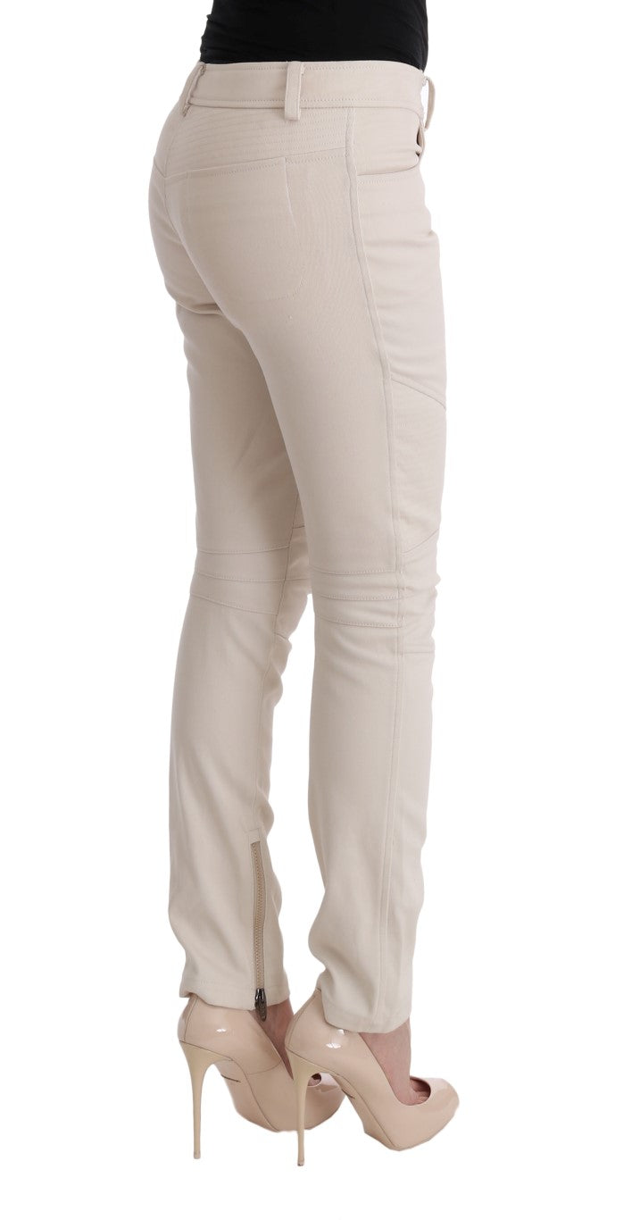 Ermanno Scervino White Slim Fit Casual Jeans $713.00 Ermanno Scervino Luzworld