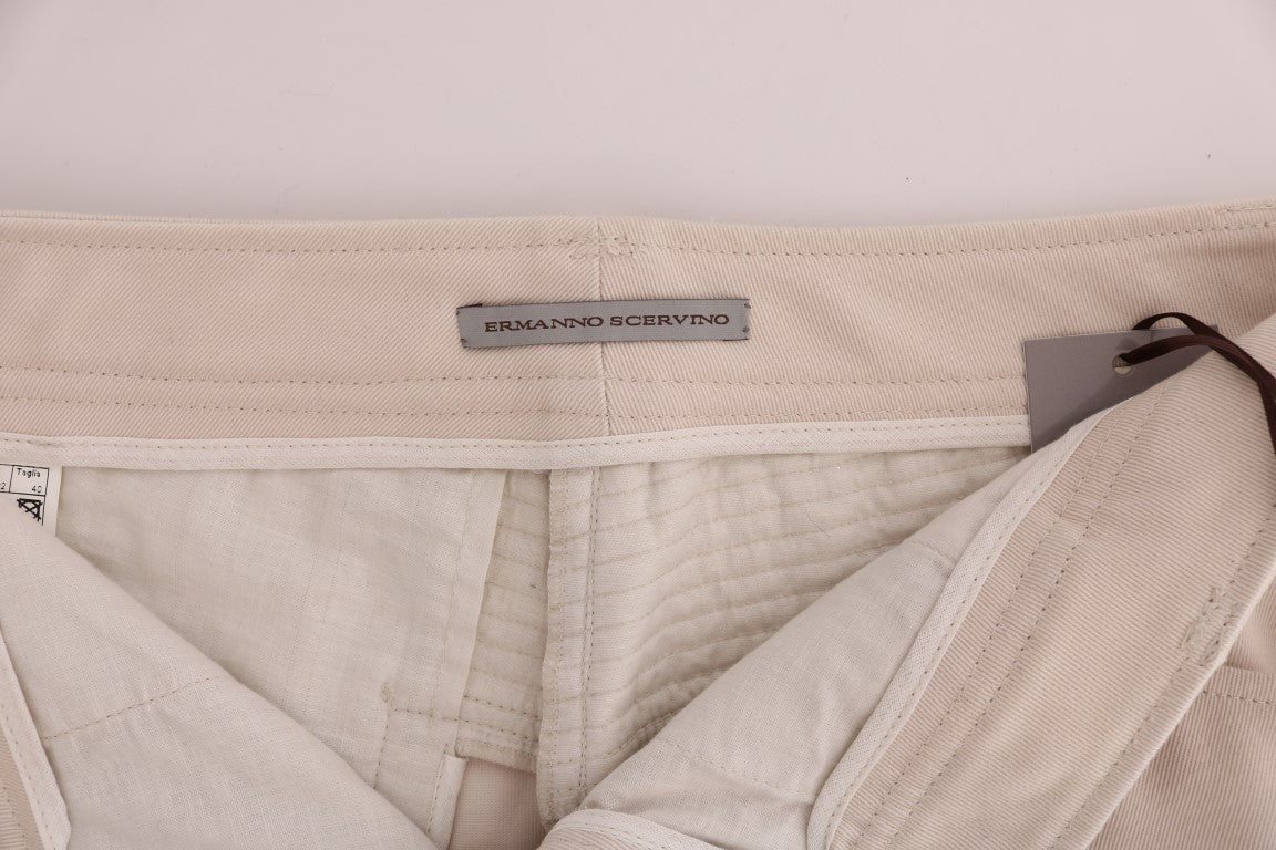 Ermanno Scervino White Slim Fit Casual Jeans $713.00 Ermanno Scervino Luzworld