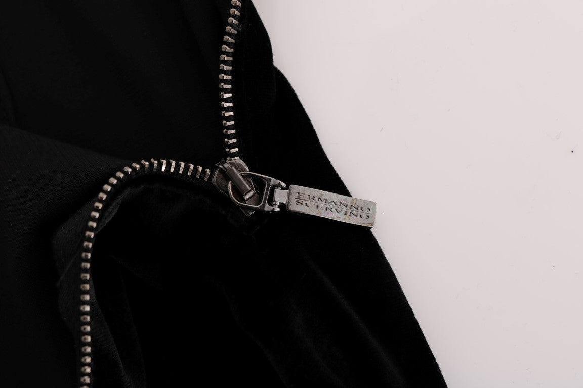 Ermanno Scervino Black Velvet Slim Fit Pants $875.00 Ermanno Scervino Luzworld