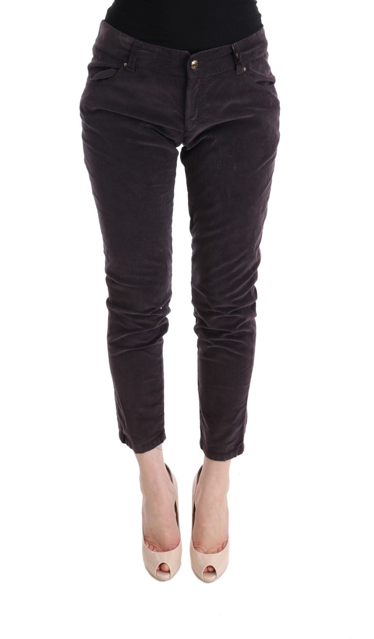 Ermanno Scervino Brown Cotton Cropped Casual Pants $765.00 Ermanno Scervino Luzworld