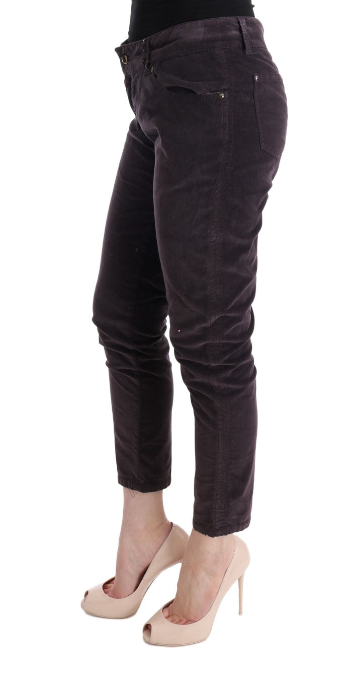 Ermanno Scervino Brown Cotton Cropped Casual Pants $765.00 Ermanno Scervino Luzworld