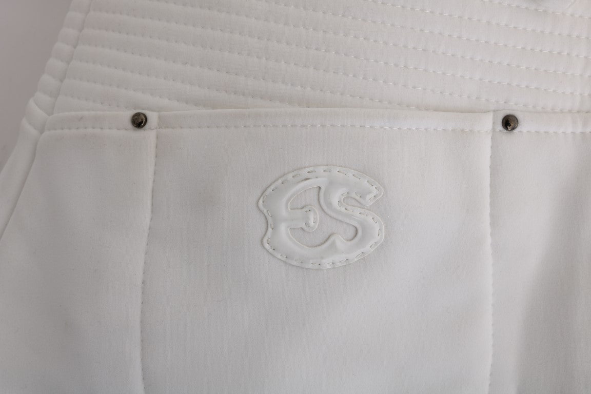 Ermanno Scervino White Cotton Slim Fit Casual Pants $713.00 Ermanno Scervino Luzworld