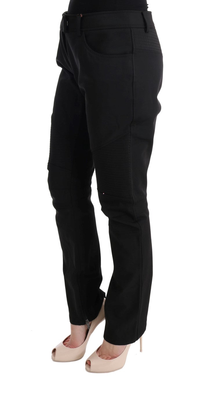 Ermanno Scervino Black Cotton Slim Fit Casual Pants $713.00 Ermanno Scervino Luzworld