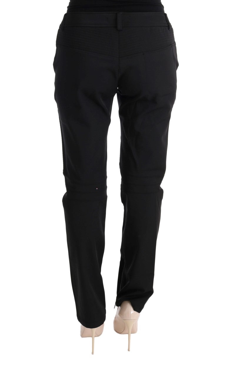 Ermanno Scervino Black Cotton Slim Fit Casual Pants $713.00 Ermanno Scervino Luzworld