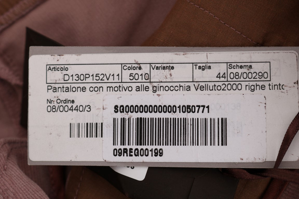 Ermanno Scervino Pink Velvet Cropped Casual Pants $765.00 Ermanno Scervino Luzworld