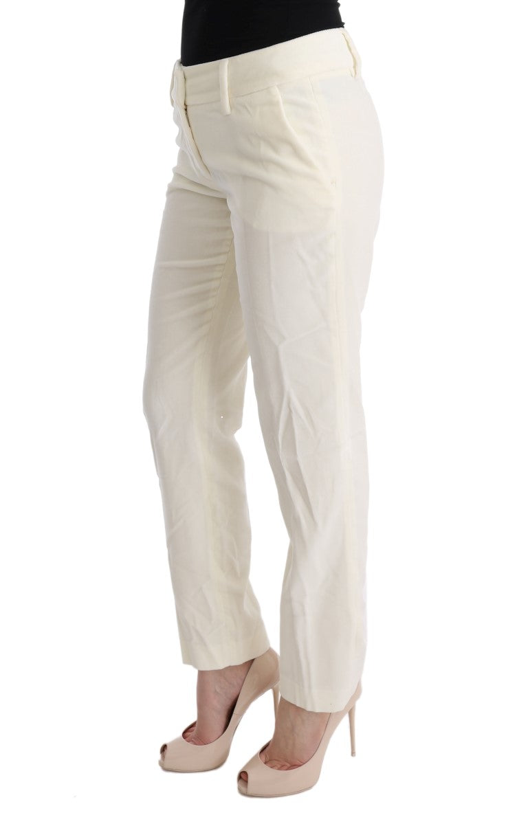 Ermanno Scervino White Cotton Regular Fit Casual Pants $713.00 Ermanno Scervino Luzworld