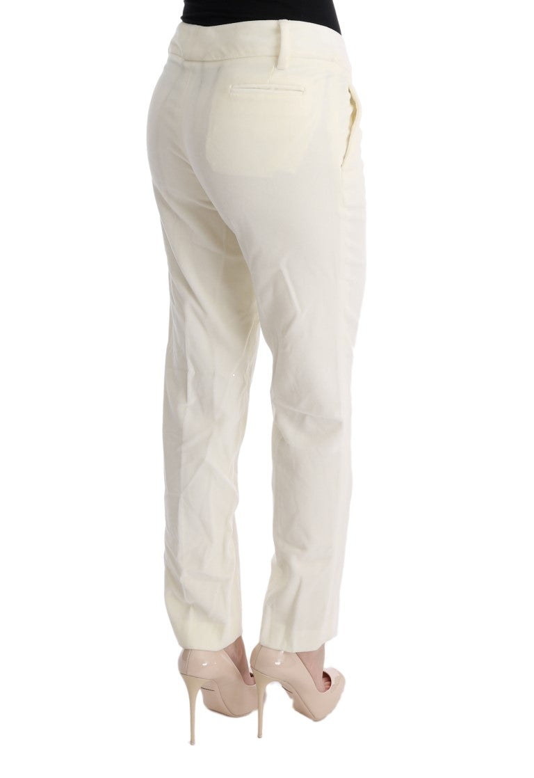 Ermanno Scervino White Cotton Regular Fit Casual Pants $713.00 Ermanno Scervino Luzworld