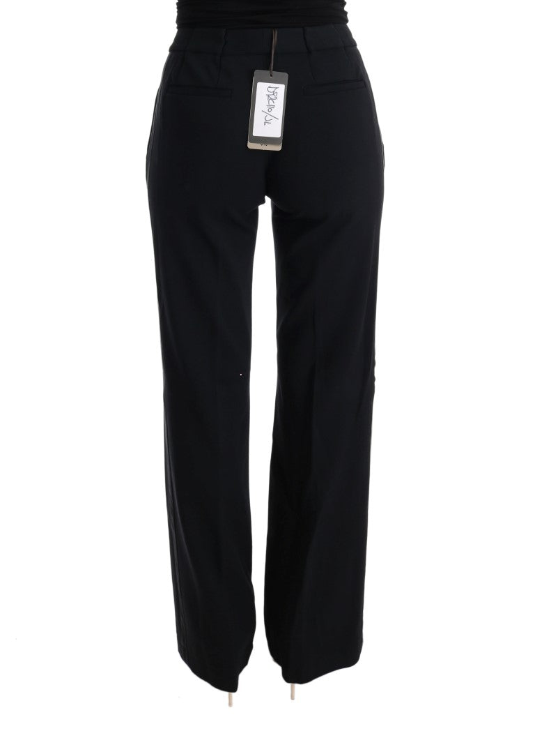 Ermanno Scervino Black Viscose Flare Bootcut Pants $829.00 Ermanno Scervino Luzworld