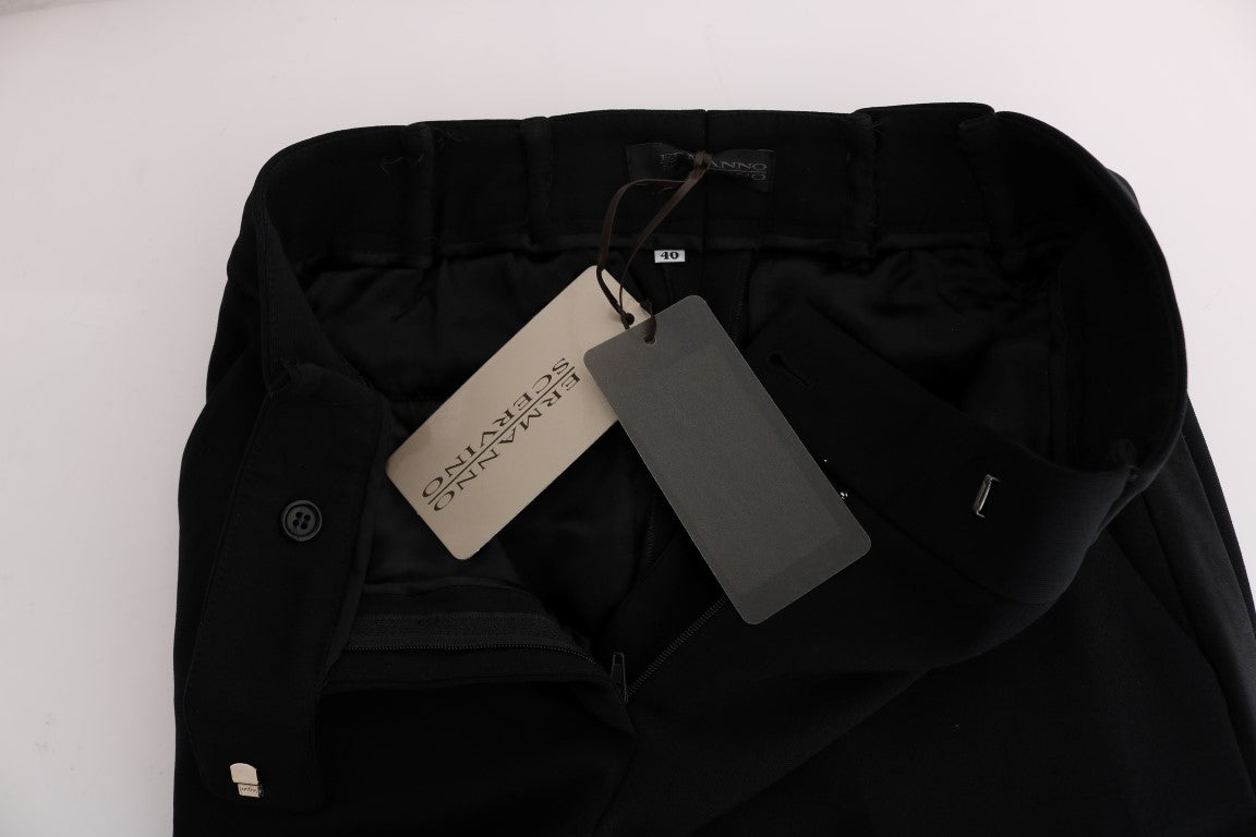 Ermanno Scervino Black Viscose Flare Bootcut Pants $829.00 Ermanno Scervino Luzworld