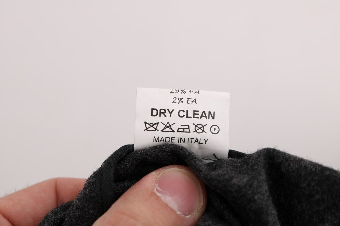 Ermanno Scervino Gray Virgin Wool Skinny Casual Pants $713.00 Ermanno Scervino Luzworld