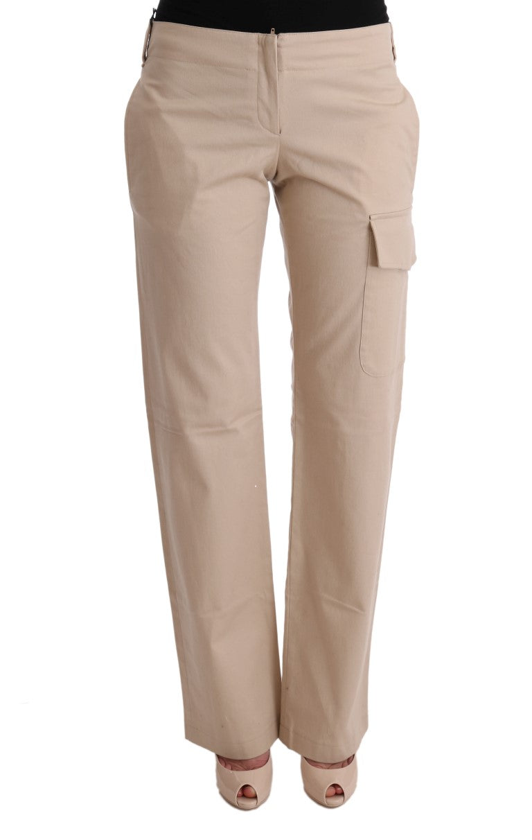 Ermanno Scervino Beige Cotton Wool Regular Fit Pants $713.00 Ermanno Scervino Luzworld