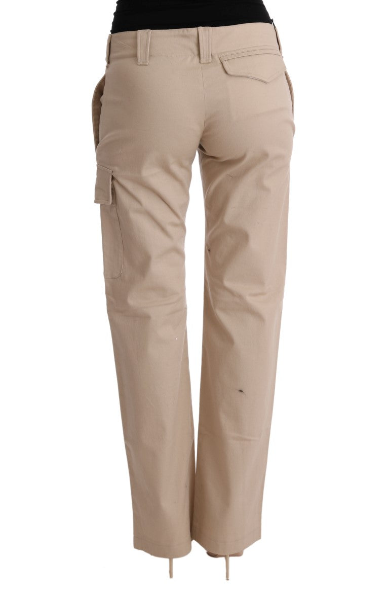 Ermanno Scervino Beige Cotton Wool Regular Fit Pants $713.00 Ermanno Scervino Luzworld
