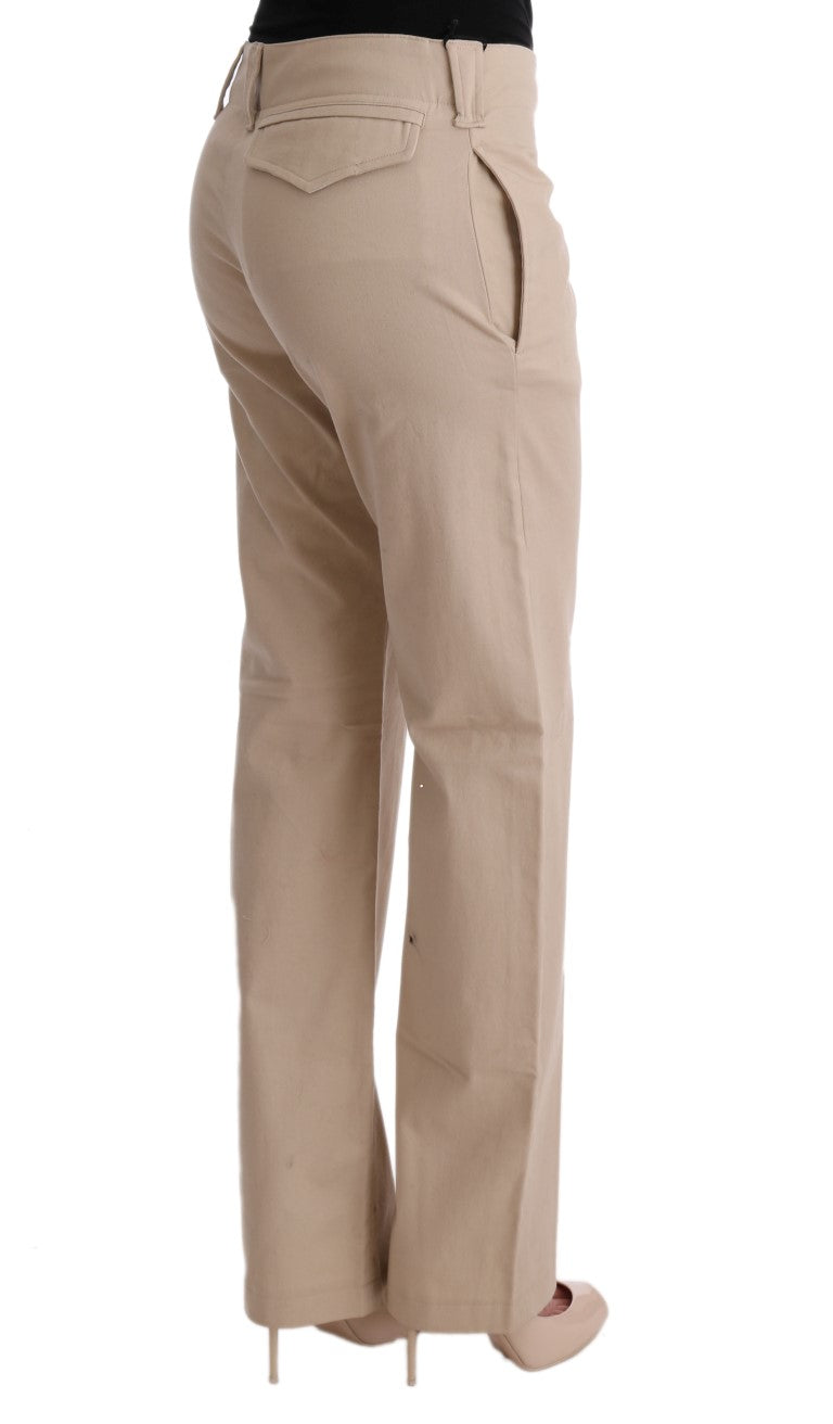 Ermanno Scervino Beige Cotton Wool Regular Fit Pants $713.00 Ermanno Scervino Luzworld