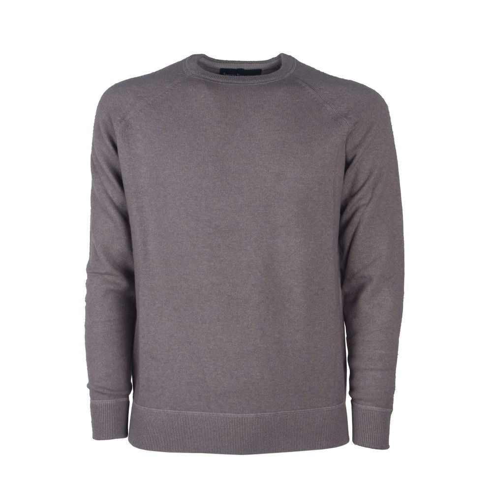 Emilio Romanelli Gray Cashmere Men Sweater $626.00 Emilio Romanelli Luzworld
