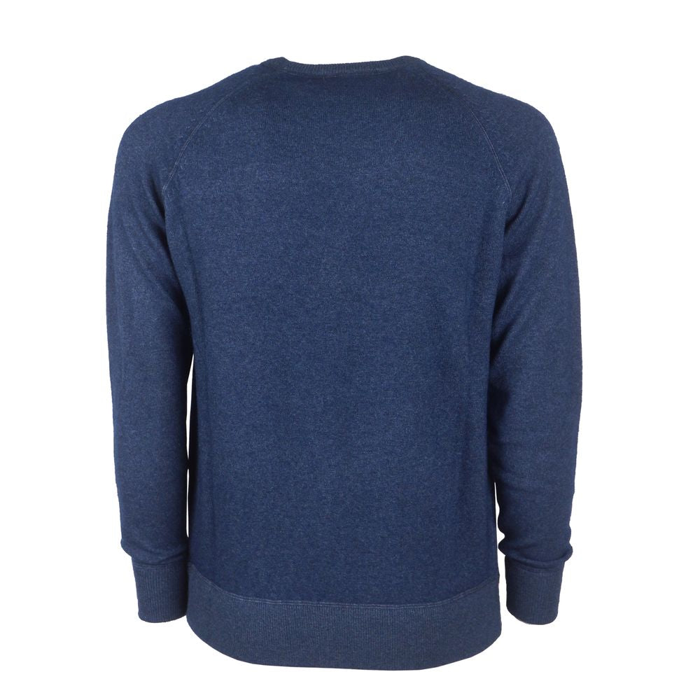 Emilio Romanelli Blue Cashmere Men Sweater $626.00 Emilio Romanelli Luzworld