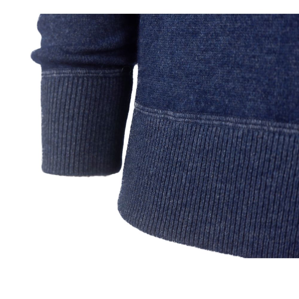 Emilio Romanelli Blue Cashmere Men Sweater $626.00 Emilio Romanelli Luzworld