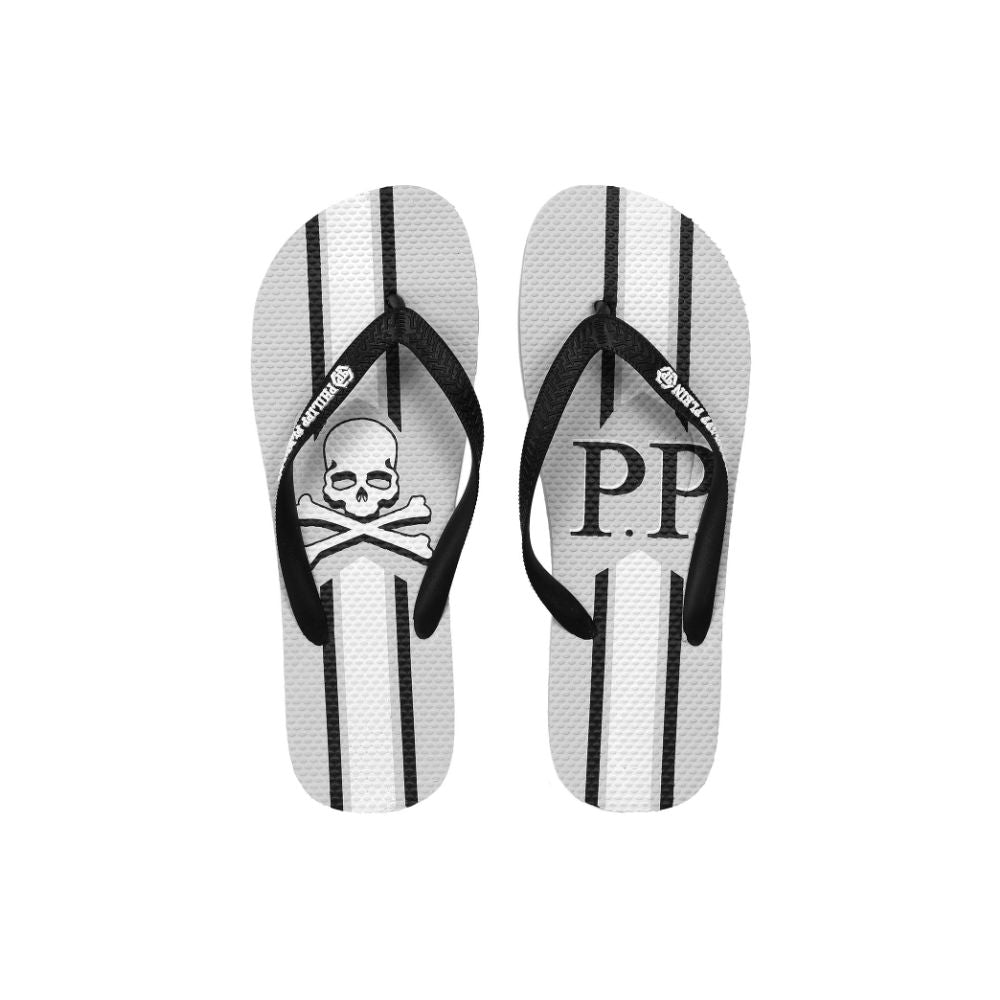 Philipp Plein Gray Polyester Women Flip Flop $231.00 Philipp Plein Luzworld