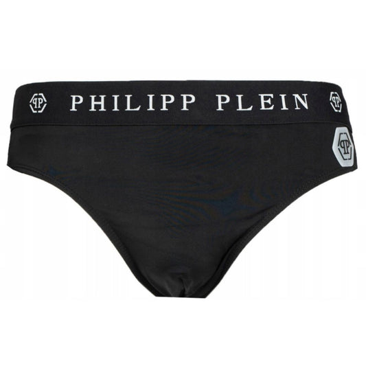 Philipp Plein Black Polyamide Men's Swimwear Trunks