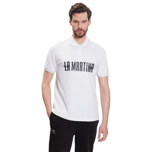 La Martina Elegant Cotton-Blend Polo with Glitter Accent $216.00 La Martina Luzworld