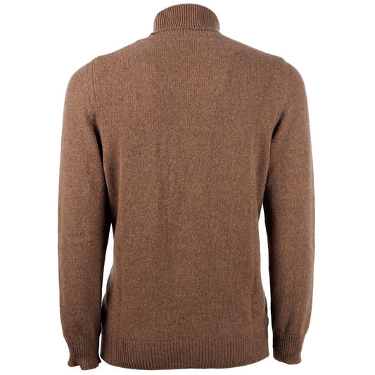 Emilio Romanelli Brown Cashmere Men Sweater $678.00 Emilio Romanelli Luzworld