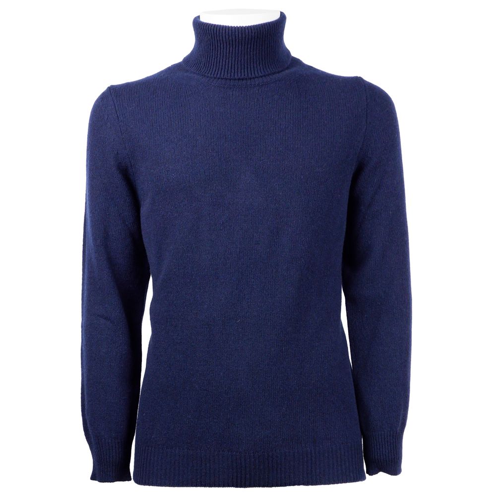 Emilio Romanelli Blue Cashmere Men Sweater $678.00 Emilio Romanelli Luzworld